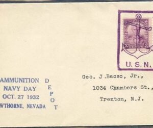 US Nevada, Hawthorne 725 Fancy Cancel Cover, Anchor