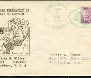 US Oregon, Greenleaf 727 Fancy Cancel Cover, Arm