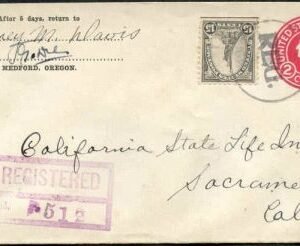 US Oregon, Medford 566, U429 Fancy Cancel Cover, REG
