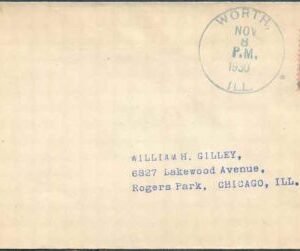 US Illinois, Worth 680 Fancy Cancel Cover, Turkey