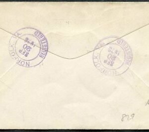US Virginia, Norfolk 634, 638, 641 Fancy Cancel Cover, Anchor