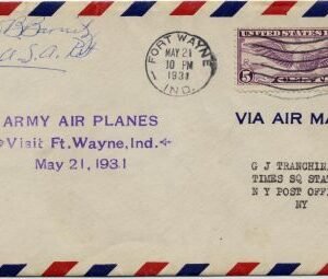 US 1931 C12 on Cover Signed by Pilot Lt. Col. Richard. B. Barnitz