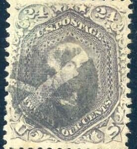 US 99 Early Classics Fancy Cancel Extraordinary Centering - Clear "F" Grill cv $1,500