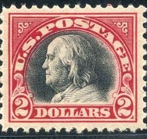 US 547 Washington / Franklin XF LH Mint Large Margins cv as 90 150.00