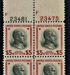 US 834 VF - XF NH Scarce Plate Number 23481 / 23475 cv $750