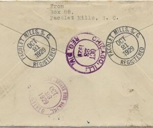 US South Carolina, Pacolet Mills 551, 554, 657 Fancy Cancel Cover, PM