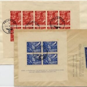 Netherlands 1942 and 1943 Dutch Legion Stamps on 2 Covers