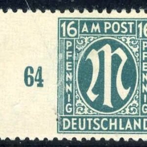 Germany Occupation - A.M.G. 3N10 var. Mi25BUI VF NH Imperf Left Margin, Cert BPP