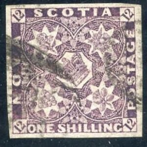 Nova Scotia 6b Used Rich Deep Purple Shade True XF Large Margins New Greene Cert cv $6,000++