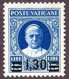 Vatican 36 VF LH Signed Thin Spot cv $180