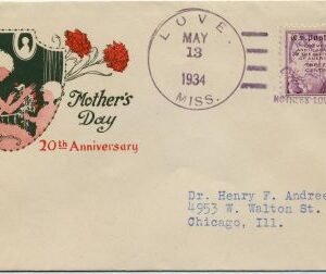 US Mississippi, Love 737 Fancy Cancel Cover, Child