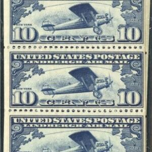 US C10 Airmails Pane of 3 - Fresh! F - VF NH cv $115 each