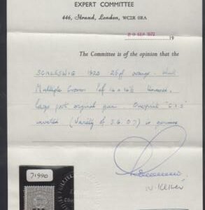 Schleswig O7a F + Mint LH Inverted Ovpt BPA Cert