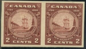 Canada 210a  XF NH Imperf Pair Mint cv $1,150