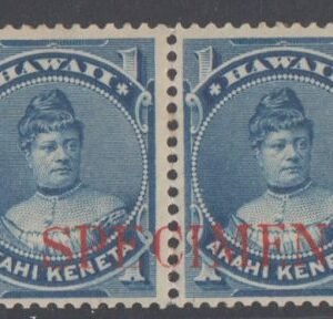US Possessions - Hawaii 37 VF LH Mint Specimen Overprint on Pair