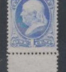 US 134 Bank Notes F - VF + NH Bottom Margin Single