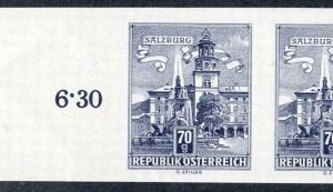 Austria 691 VF NH Imperf Pair Unlisted. Scarce!