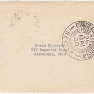 Brazil 1930 Zeppelin Flight Card with 500Rs on 20,000