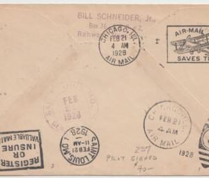 US 1928 C4, 634a on Pilot, Harlan A. "Bud" Gurney Signed Cover