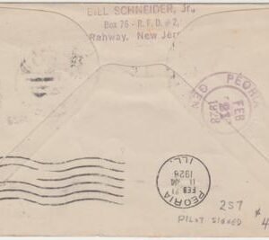 US 1928 Lindbergh Flight Cover with C4 and C34 Signed by Pilot