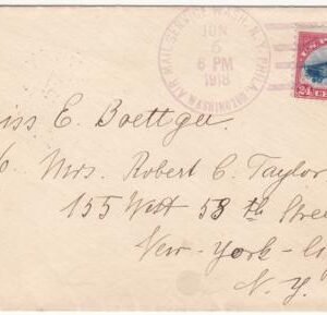 US 1918 C3 on Cover with Washington AMS cancel