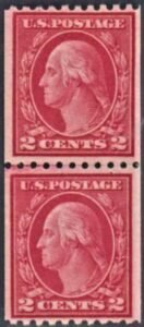 US 487 Washington / Franklin Mint NH VF Line Pair - Fresh