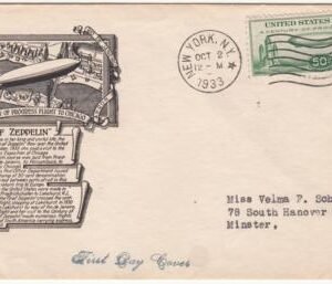 US 1933 C18 FDC New York, Black Andersen cachet