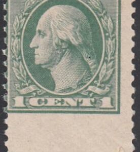 US 525 var. Washington / Franklin Unused NH AVE-F Imperf Bottom Margin Unusual