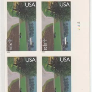 US C150a Airmail Errors Mint NH XF Plate Block - Die Cutting Omitted