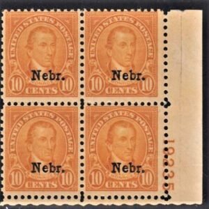 US 679 Mint NH F-VF Plate Block Modern After Scott 547 (1920 on) #19235 LR Pristine