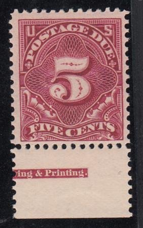 INV-15990itExt US J41 Postage Dues Mint LH F - VF Single Pristine Imprint Single cv $110