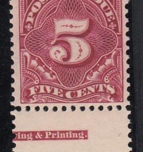 US J41 Postage Dues Mint LH F - VF Single Pristine Imprint Single cv $110