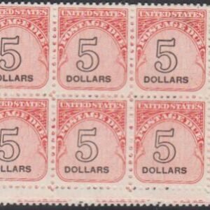 US J101 Mint NH F-VF+ Block Postage Dues Matched Set of Plates of 6 # 37877
