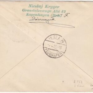 Denmark 1933 Catapult Cover, Europa - New York K137