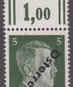 Austria 390 NH F - VF Inverted Overprint Top Margin