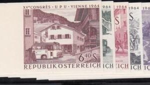 Austria 729-36 Imperf NH XF Left Margin Imperf Set196Y UPU