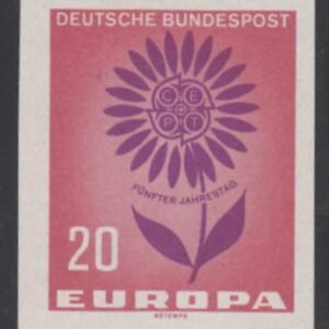 Germany 898var MI 446V Countries A - M Europa Mint NH VF-XF Imperf Large Margins 1964 Europa