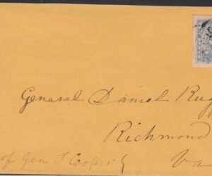 US Back Of Book - Confederate States of America 2a Light Blue XF Jumbo Margins on Fresh Cover, Jackson Miss Oct 31 to Richmond, Spectacular