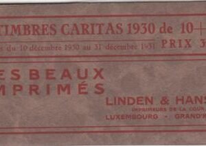 Luxembourg B40 Booklet Mint NH Booklet with 2 Panes of 10, Pristine