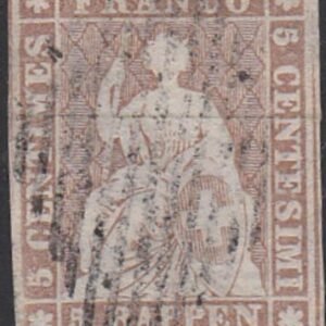 Switzerland 32 Used F - VF 4 Frame Lines 3 With Sound Margins, Swiss Cert