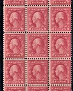 US 505 Washington / Franklin NH F-VF Double Error Block of 15-Nice