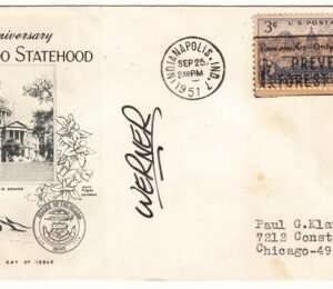 US 1001 FDC Signed by Cartoonist Charles Werner