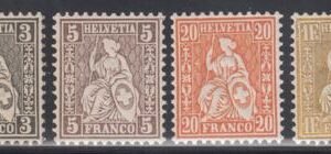 Switzerland 42, 43, 45, 50 Mint NH XF