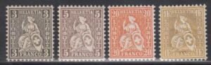 Switzerland 42, 43, 45, 50 Mint NH XF