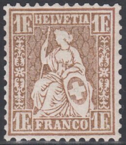 Switzerland 50a NH VF Pristine Color + Gum, Renggli Cert cv $3,250