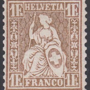 Switzerland 50a NH VF Pristine Color + Gum, Renggli Cert cv $3,250