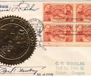 US 1948 964 FDC Signed by OR Gov. Hall and Sec of State Newbry