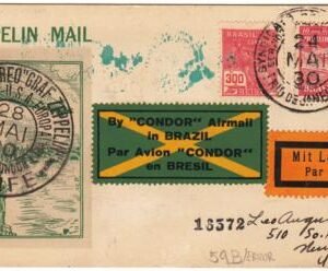 Brazil 1930 Brazil Zeppelin Flight on Roessler cacheted Card to US