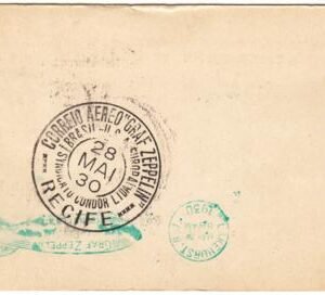 Brazil 1930 Zeppelin Flight Cover Rio to Lakehurst.