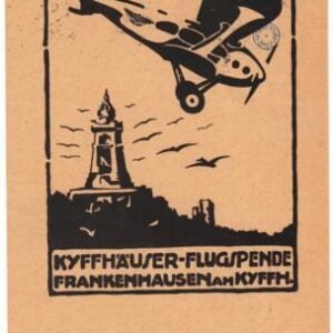 Germany 1921 First Official Airmail issue on Unflown Glider Meet PC